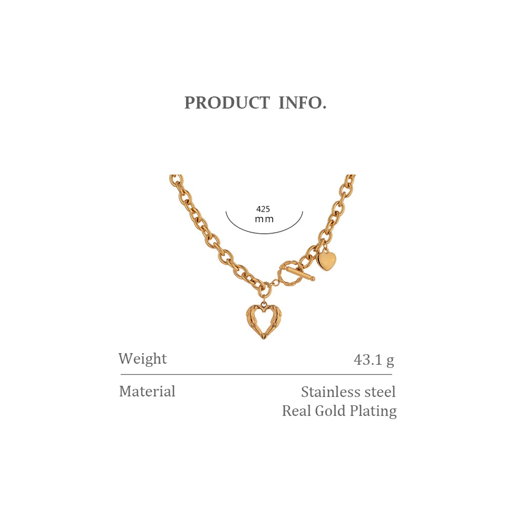 Heart Wing Chain Necklace